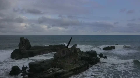 Permisan Beach in Cilacap, Central Java, is often used as a training Stock Footage 233560074