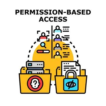 Permission based access controlling digital information security Stock Illustration