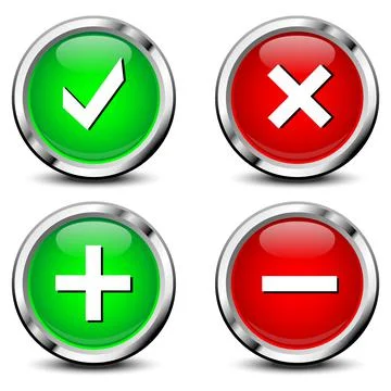 Permission buttons set, vector illustration Stock-Illustration