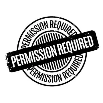 Permission Required rubber stamp Stock Illustration