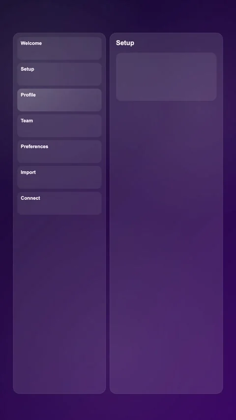 Permission Setup Flow Modern Gradient SaaS Interface Vertical Animation Stock Footage 345154777