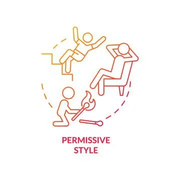 Permissive style red gradient concept icon Stock-Illustration