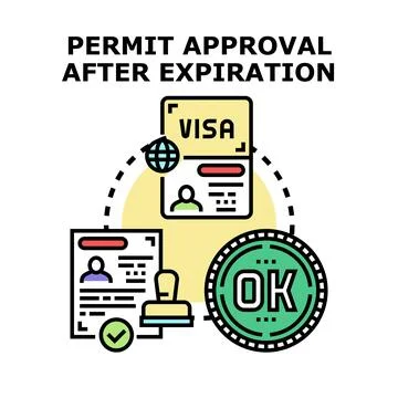 Permit approval after expiration vector concept Stockillustratie