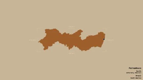 Pernambuco - Brazil. Bounding box. Pattern Stock Illustration