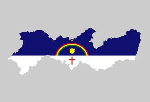 Pernambuco map flag vector silhouette illustration isolated on black Иллюстрация