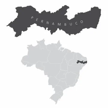 Pernambuco State Brazil Stock Illustration