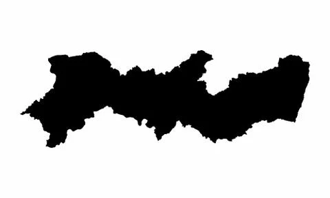 Pernambuco State silhouette map Stock Illustration