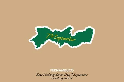Pernambuco vector sticker Stock Illustration