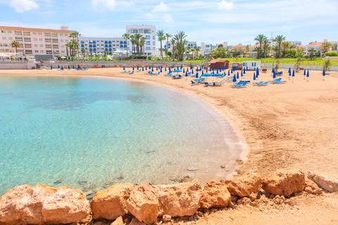 Pernera Beach in Cyprus Stock Photos
