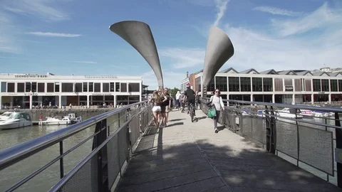 Peros bridge bristol slow mo sunny Stock Footage 69751577