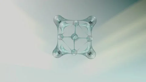 Perovskite calcium titanium molecule model. Vidéo 195560235