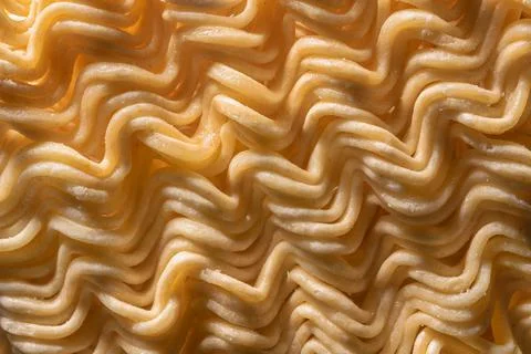 Perpendicular view of raw instant ramen Stock Photos