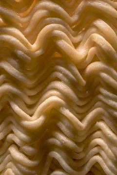 Perpendicular view of raw instant ramen Stock Photos