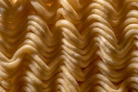 Perpendicular view of raw instant ramen Stock Photos