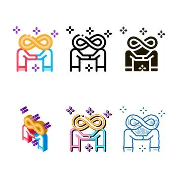 Perpetual contract icon simplified vector outline Stock Illustration