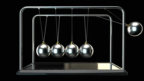 Perpetual Pendulum - Perpetual Motion - Pendulum on Alpha Channel - Loop - V1 Stock Footage 117420499