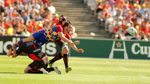 Perpignan player Florian Cazenave Stock Photos
