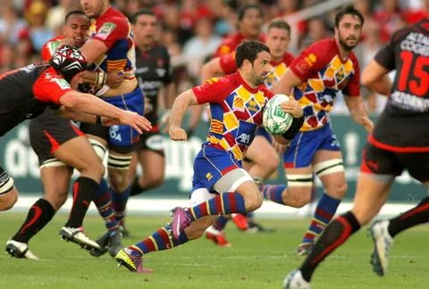 Perpignan's player Julien Candelon Stock Photos