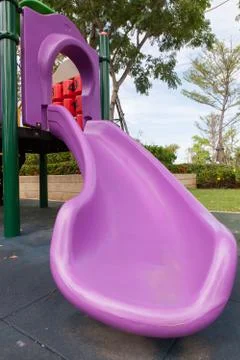 Perple plastic slide Foto stock