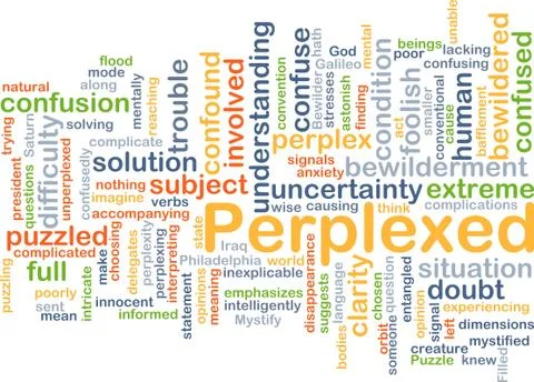 Perplexed background concept Stock Illustration
