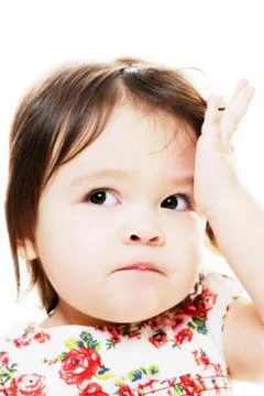 Perplexed girl Stock Photos