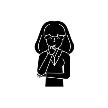 Perplexity black icon, vector sign on isolated background. Perplexity concept Stock Illustration