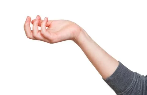 Perplexity - hand gesture with cupped palm Stock Photos
