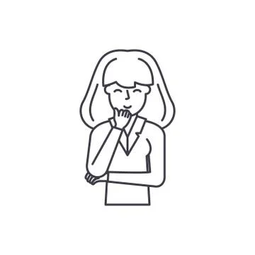Perplexity line icon concept. Perplexity vector linear illustration, symbol Stock Illustration