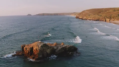 Perrenporth Surf Stock Footage 116201614
