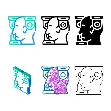 Persecution mania problem color icon vector simplified Stock Illustration