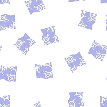 Persecution mania problem glyph vector seamless pattern Ilustración de archivo