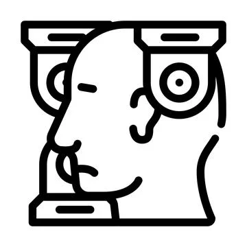 Persecution mania problem line icon vector illustration 스톡 일러스트