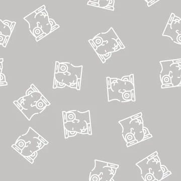 Persecution mania problem line vector seamless pattern Stock Illustration