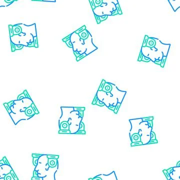 Persecution mania problem vector seamless pattern Illustrazione stock