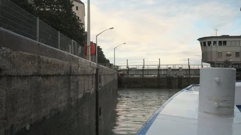 Persenbeug sluice on the Danube river Stock Footage 115946047