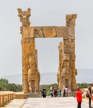 Persepolis gate of nations Stock Photos