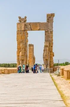Persepolis gate of nations Stock Photos