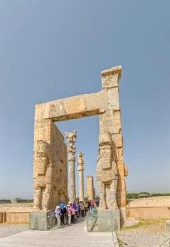Persepolis gate of nations Stock Photos