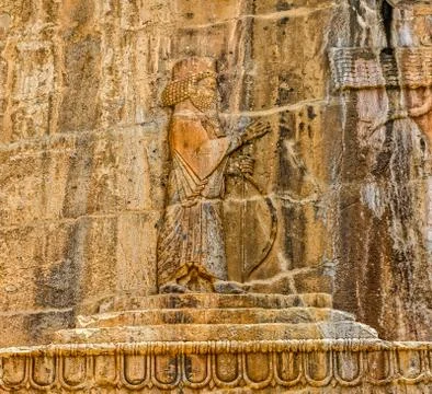 Persepolis King relief Stock Photos