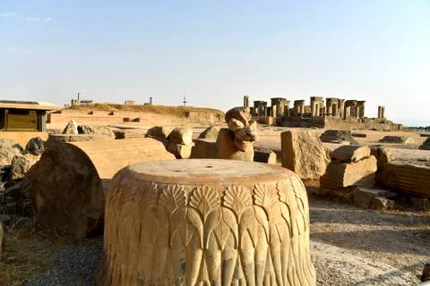 Persepolis (Takht-e-Jamshid or Taxt e Jamsid or Throne of Jamshid), capital o Stock Photos