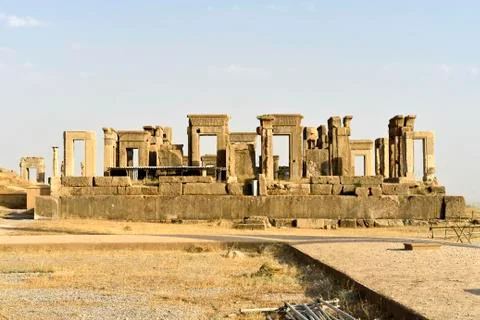 Persepolis (Takht-e-Jamshid or Taxt e Jamsid or Throne of Jamshid), capital o Stock Photos