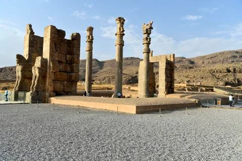 Persepolis (Takht-e-Jamshid or Taxt e Jamsid or Throne of Jamshid), capital o Foto stock