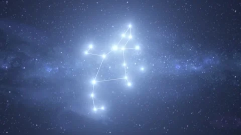 Perseus Constellation Star Map Animation Stock Footage 333275628
