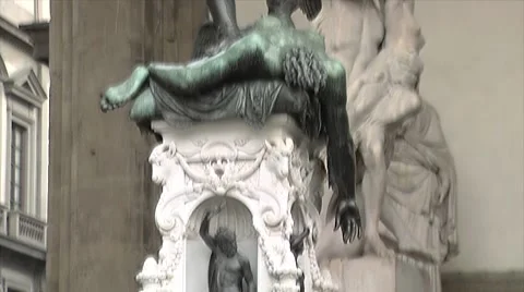 Perseus With the Head of Medusa Video stock 7900690