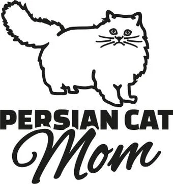 Persian cat Mom Stock Illustration