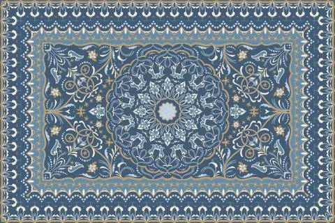 Persian colored carpet. Illustrazione stock