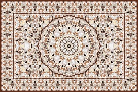 Persian colored carpet. Illustrazione stock