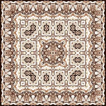 Persian colored carpet. Stock Illustration