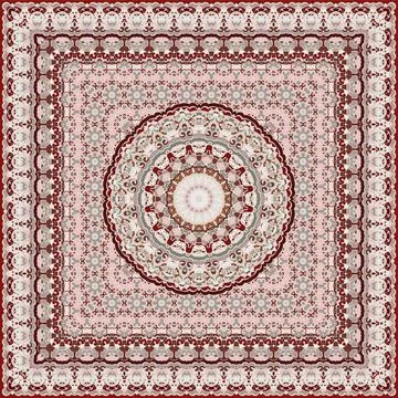 Persian colored carpet. Stock Illustration