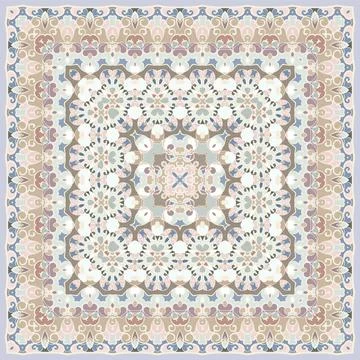 Persian colored carpet. Stock Illustration